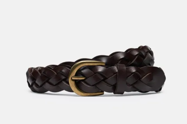Gürtel>MORJAS The Belt BrownWideBraided