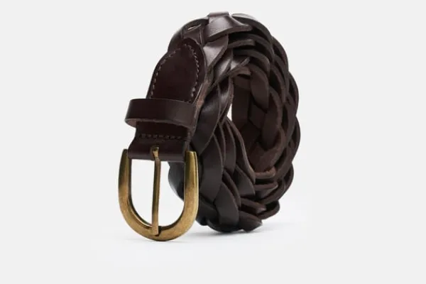 Gürtel>MORJAS The Belt BrownWideBraided