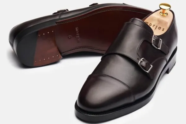 Monk Strap>MORJAS The Double Monkstrap BurgundyCalf