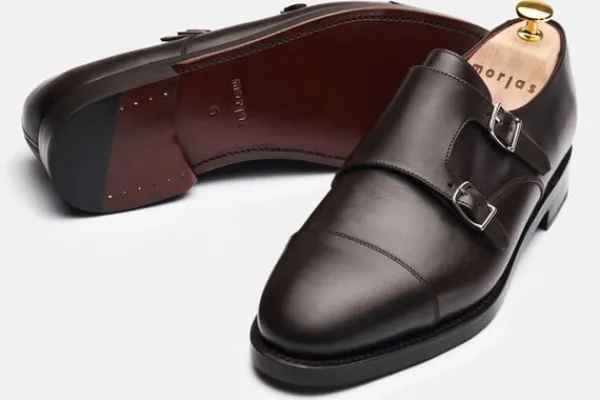 Monk Strap>MORJAS The Double Monkstrap BrownCalf
