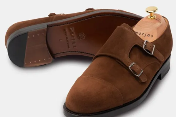 Monk Strap>MORJAS The Double Monkstrap MediumBrownSuede