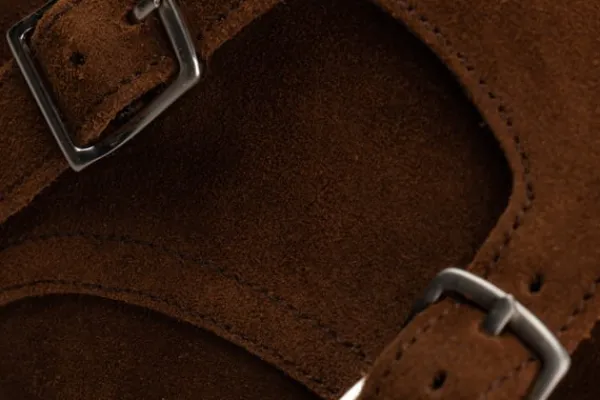 Monk Strap>MORJAS The Double Monkstrap MediumBrownSuede