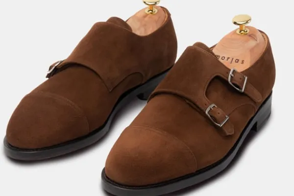 Monk Strap>MORJAS The Double Monkstrap MediumBrownSuede