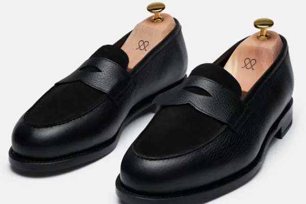 Loafers>MORJAS The Penny Loafer BlackGrainu&BlackSuede