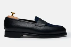 Loafers>MORJAS The Penny Loafer BlackGrainu&NavySuede