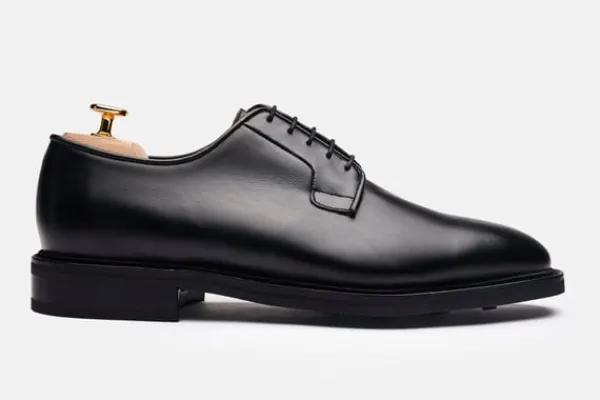Derby>MORJAS The Plain Toe Blucher BlackCalf