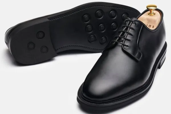 Derby>MORJAS The Plain Toe Blucher BlackCalf