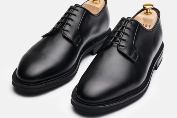 Derby>MORJAS The Plain Toe Blucher BlackCalf