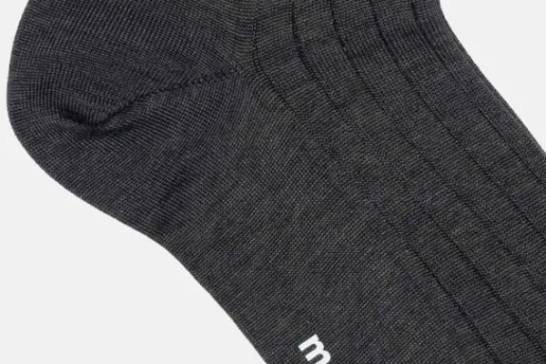 Socken>MORJAS The Sock MidGreyRibbed