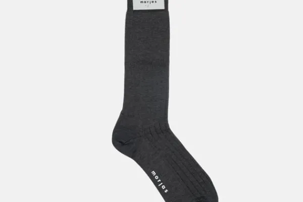 Socken>MORJAS The Sock MidGreyRibbed