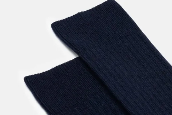Socken>MORJAS The Wool Sock NavyRibbed