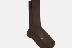 Socken>MORJAS The Wool Sock Mid-BrownRibbed